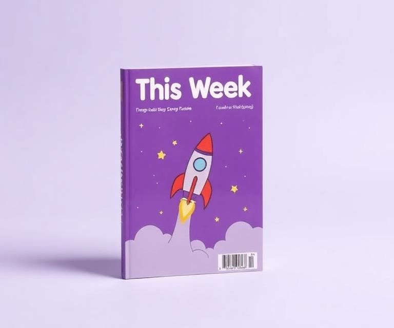This Week magazine cover with rocket illustration